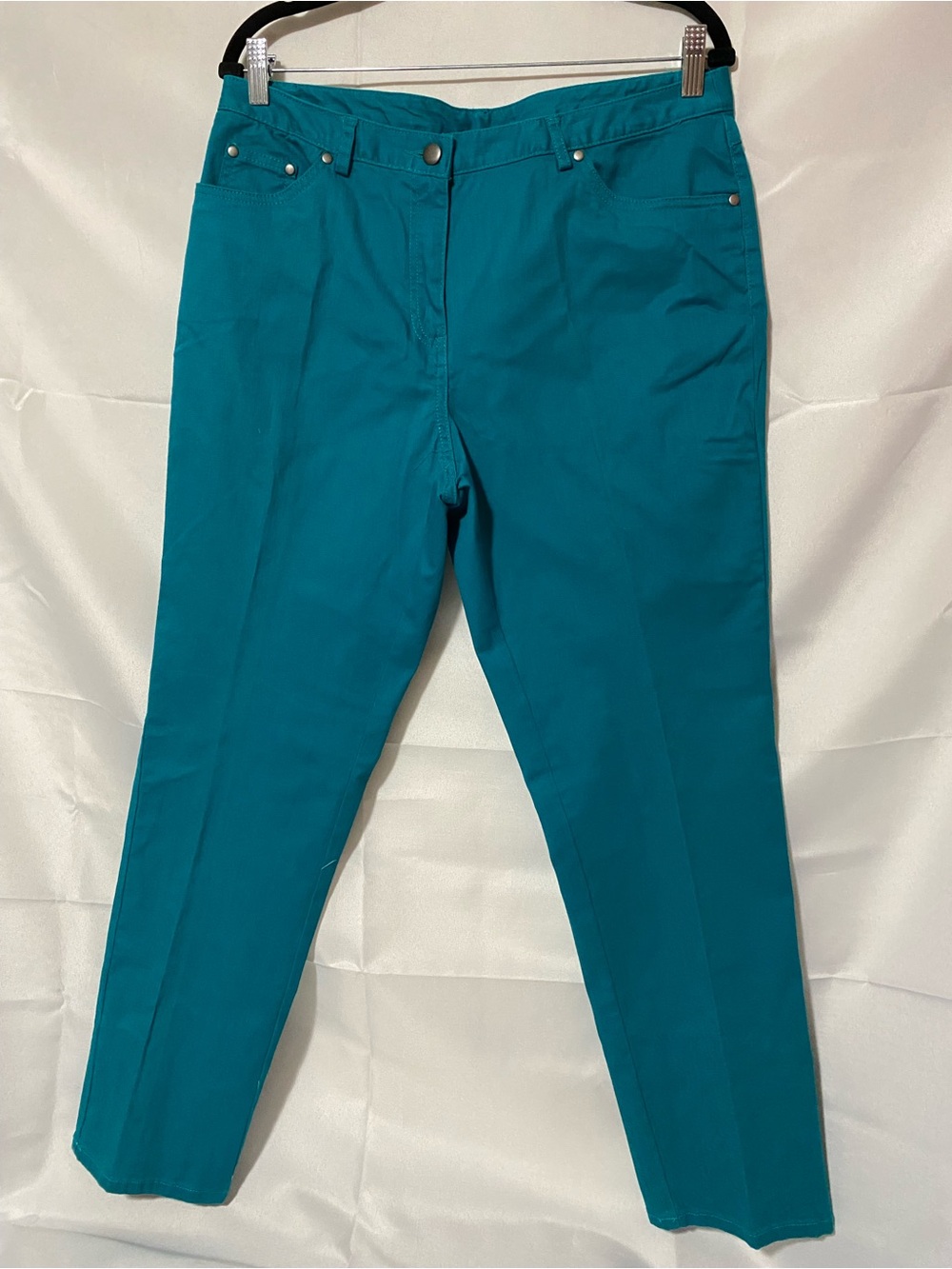 Ruby Rd. Teal Straight-Leg Pants